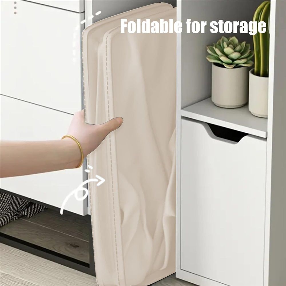 Enlarged Slim Laundry Basket Wash Bag on Wheels, Collapsible Rolling Laundry Hamper, Foldable Narrow Corner Clothes Storage Bins (white) Kemu |Fashion Home Kitchen Beauty