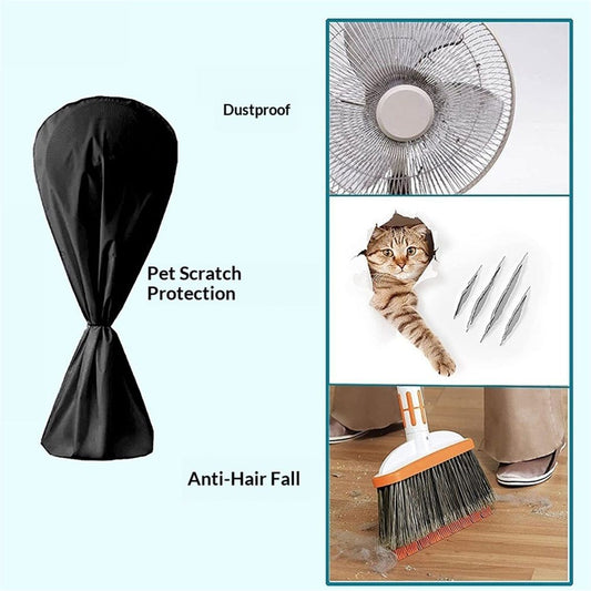 Fan Cover Dustproof Standing Pedestal Round Floor Electric Fan Dust Covers Household Patio Fans Cover Waterproof Floor Covers for Indoor Outdoor (Black) Kemu |Fashion Home Kitchen Beauty