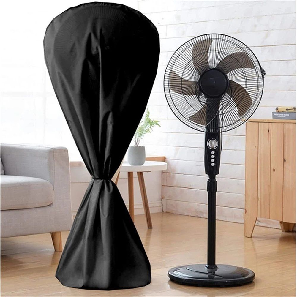 Fan Cover Dustproof Standing Pedestal Round Floor Electric Fan Dust Covers Household Patio Fans Cover Waterproof Floor Covers for Indoor Outdoor (Black) Kemu |Fashion Home Kitchen Beauty