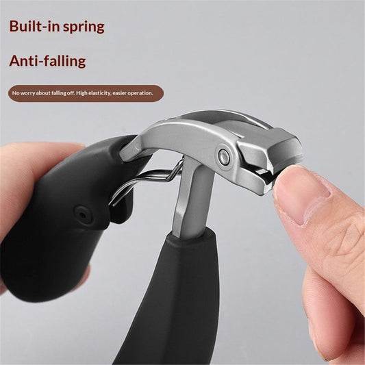 1Pcs Stainless Steel Toenail Clippers Safe Slanted Nail Clippers Cutters Scissors with Handle Professional Curved Blade Grooming Tool for Seniors Kemu |Fashion Home Kitchen Beauty