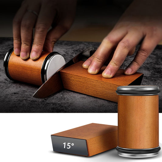 Knife Sharpener Tool - Rolling Knife Sharpener Kit with Diamond discs Angles 15° & 20°, Razor sharp Edges, Multipurpose Rolling Sharpener for Kitchen Knives, Chef's Knive Kemu |Fashion Home Kitchen Beauty