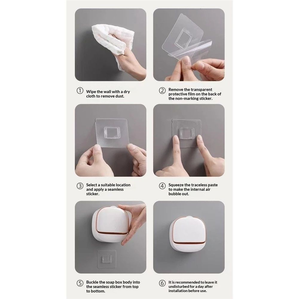 2 pack Adhesive Soap Holder for Shower Wall with Drainage Box, Waterproof Shower Bar Soap Holder Tray, Bathroom Stick on Soap Dish Wall Mounted,Kitchen Bath Hand Skin Soap Caddy Organizer,Light Green Kemu |Fashion Home Kitchen Beauty