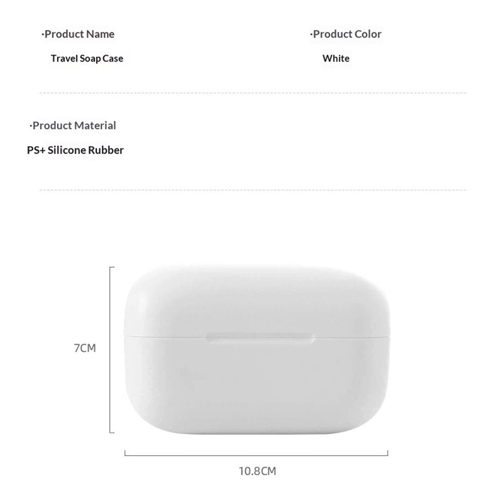 2 pack Compact Travel Soap Case, Leakproof Soap Container with Lid, Portable Bar Soap Holder for Traveling, Soap Box for Bathroom, Shower, Gym, School, Camping, Outdoor (White,Does not include soap) Kemu |Fashion Home Kitchen Beauty