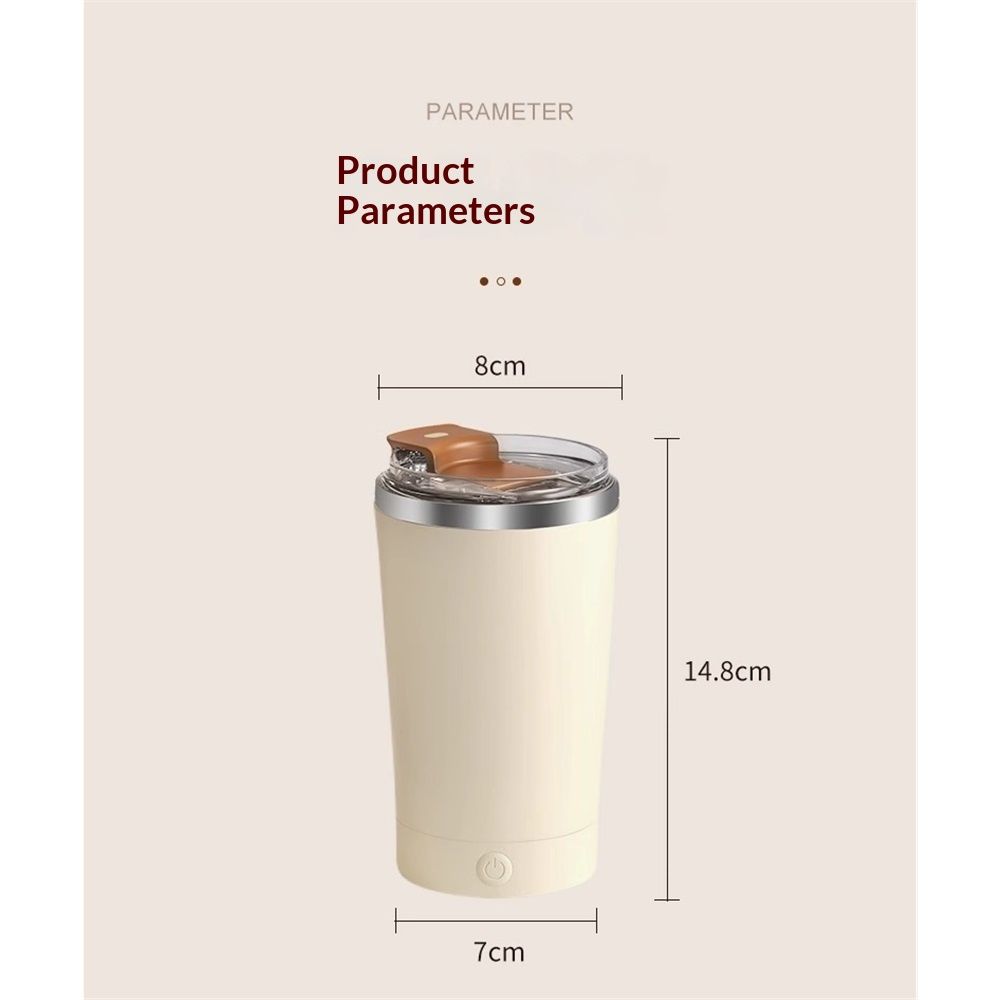 Self Stirring Coffee Mug With Lid Electric High Speed Self Stirring Mug 400ml Rechargeable Detachable Stainless Steel Self Stirring Cup for Coffee, Milk,(brown) Kemu |Fashion Home Kitchen Beauty