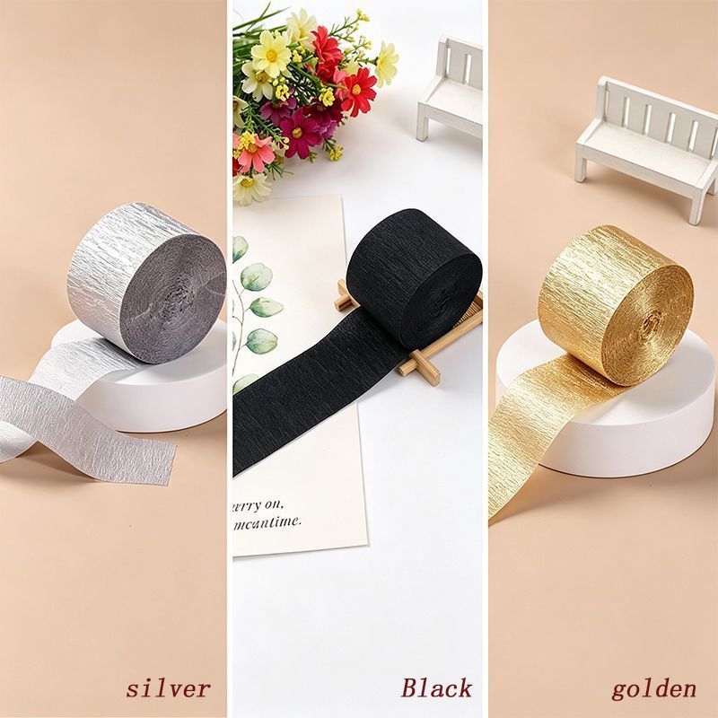 Colored Crepe Paper golden 20 Rolls Kemu |Fashion Home Kitchen Beauty