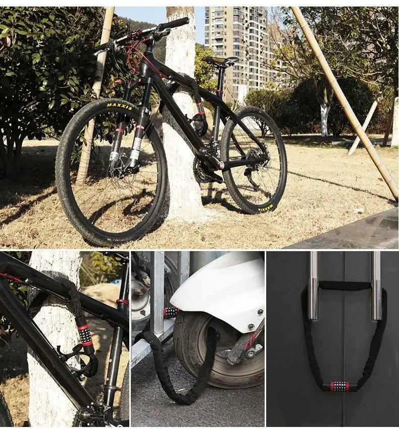 Bike Combination Lock - Black Red, 1.5m Kemu |Fashion Home Kitchen Beauty