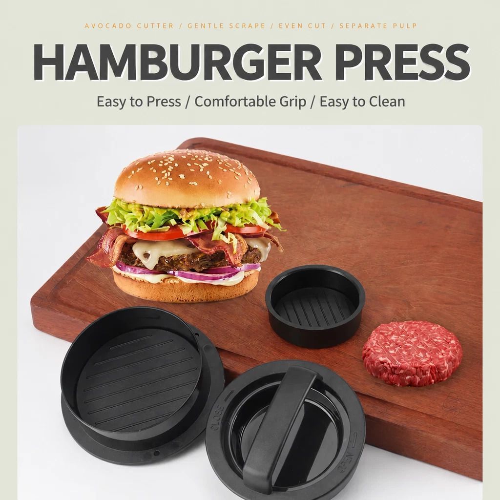 Hamburger Patty Press, Self-adhesive Bag Packaging Kemu |Fashion Home Kitchen Beauty