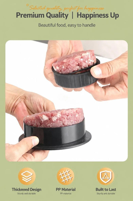 Hamburger Patty Press with 100 Pcs Silicone Paper & 3 Burger Clips Kemu |Fashion Home Kitchen Beauty