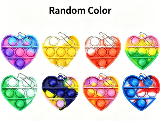 8pk 5cm Square Pop It Fidget Keychain Kemu |Fashion Home Kitchen Beauty