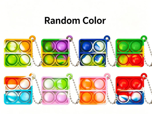 8pk 5cm Round Pop It Fidget Keychain Kemu |Fashion Home Kitchen Beauty