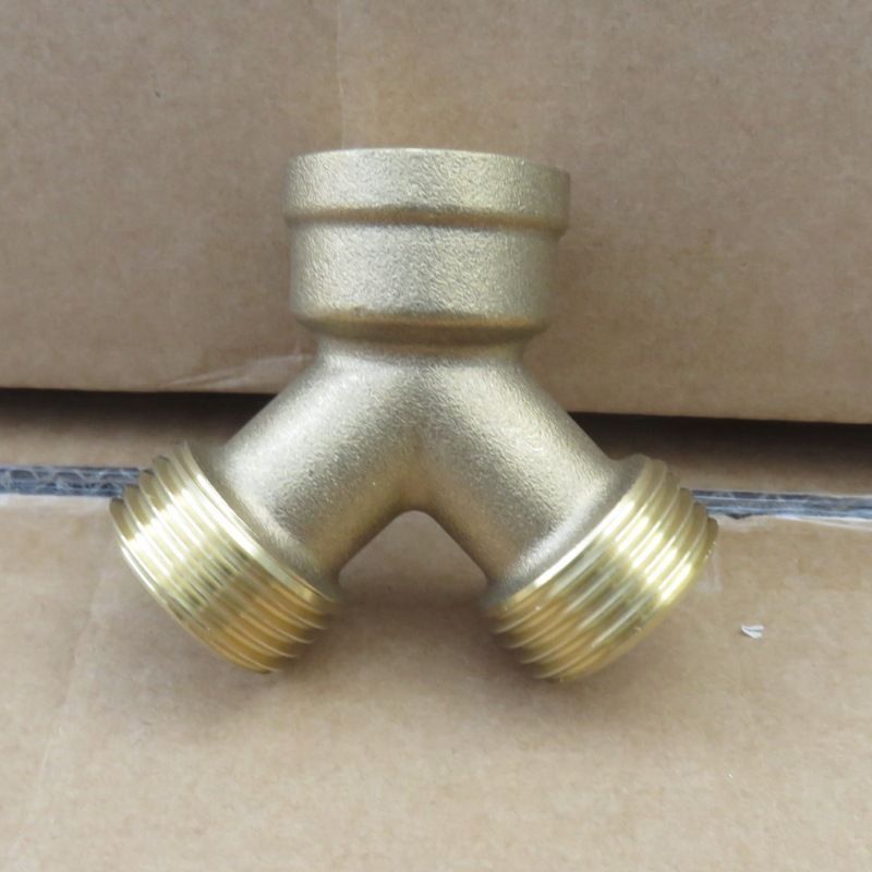 3/4" Brass Threaded Tee Splitter Agricultural Water Pipe Fitting 2pcs Kemu |Fashion Home Kitchen Beauty