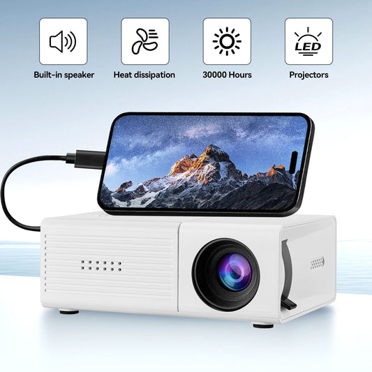 M3S Mini Projector White USB-Powered Kemu |Fashion Home Kitchen Beauty
