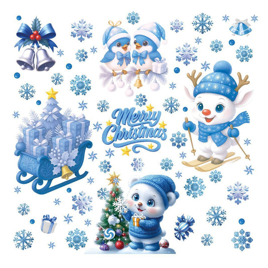6 Styles Christmas Window Stickers Pack-03 Kemu |Fashion Home Kitchen Beauty