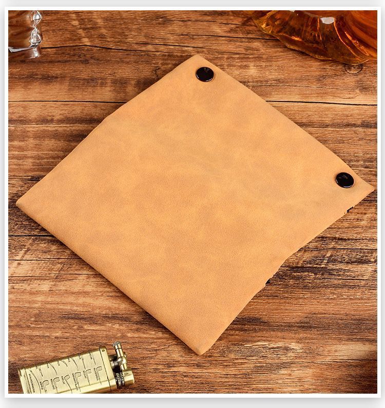 Matte Leather Storage Bag Dark Brown
