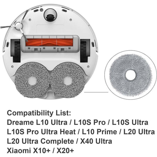 4 Pcs Replacement Mop Pads Me and L20 Ultra and X40 Ultra and Xiaomi X10 and and X20 and Robot Vacuum Cleaners Kemu |Fashion Home Kitchen Beauty