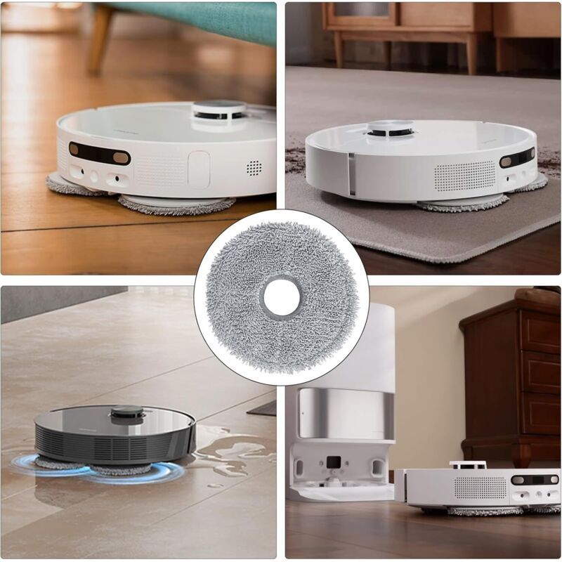 4 Pcs Replacement Mop Pads Me and L20 Ultra and X40 Ultra and Xiaomi X10 and and X20 and Robot Vacuum Cleaners Kemu |Fashion Home Kitchen Beauty