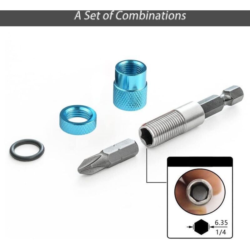 3 Pcs Quick Hex Shank Adjustable Screw Depth Change Magnetic Bits for Drywall for Cordless Screwdrivers and Hand Drills, 0.25 in Kemu |Fashion Home Kitchen Beauty
