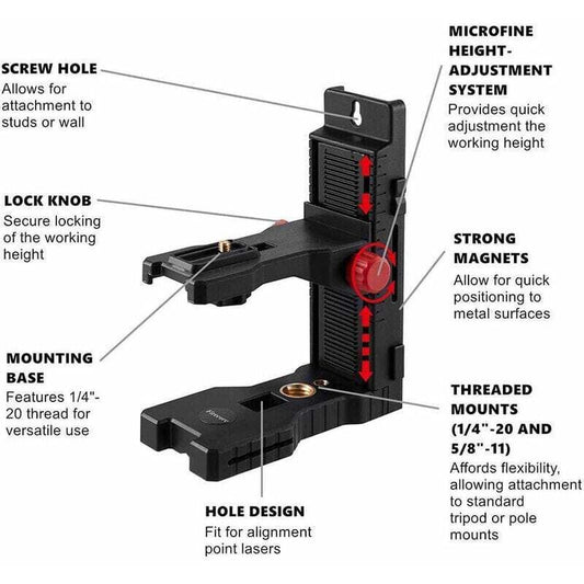 Magnetic Wall Thread Mounting Randomly Selected Style Mounted Holder for Laser Level, 0.25 in Kemu |Fashion Home Kitchen Beauty
