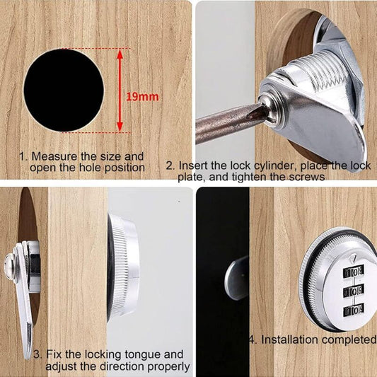 Pieces Drawer of Safety Letter Box Lock of Combination Cam Cabinet Code Lock Lock a Came Without Wrench Kemu |Fashion Home Kitchen Beauty