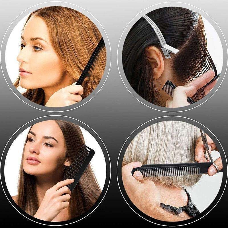 10pcs Professional Comb Set with Different Shapes, Black Kemu |Fashion Home Kitchen Beauty