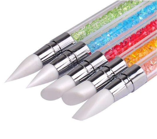 5pcs UV brushes silicone double-sided multicolor Kemu |Fashion Home Kitchen Beauty