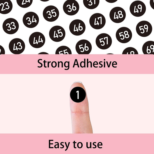 3000 PCS Number Stickers Labels, 0.4'' Black Consecutive Number Stickers 1-200, Vinyl Numbered Sticker, Self-Adhesive and Residue-Free, Use for Indoor and Outdoor