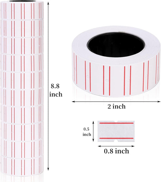 30000 Pcs Price Gun Labels Paper, 60 Rolls Pricemarker Label Stickers Fit Most of Tag Machines(Mx-5500, M5500, HG979), Sticker for Office Retail Shop Organization Marking, White Kemu |Fashion Home Kitchen Beauty