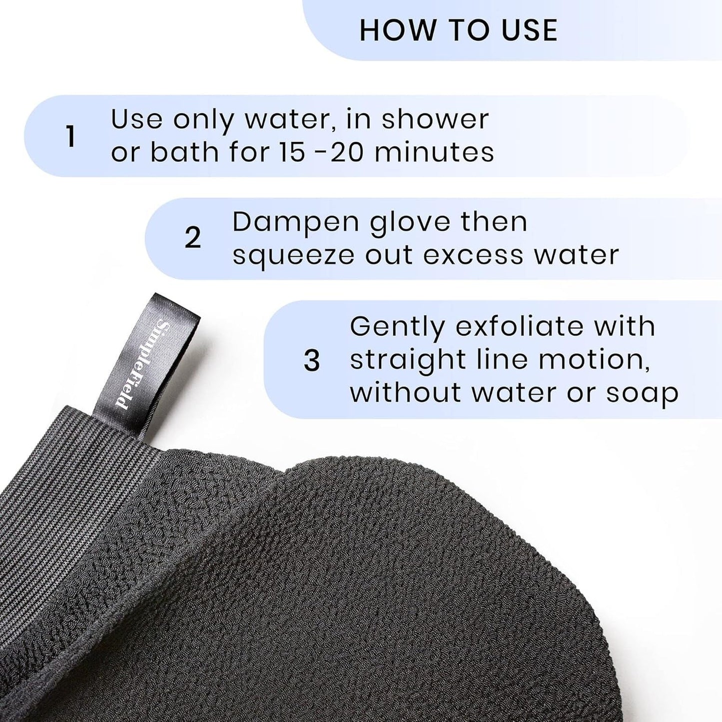 Korean Exoliating Mitt or Remove Dead Skin. 2 Pack 100% Viscose Kessa Deep Exoliating Gloves or Body Scrub, Keratosis Pilaris and Sel Tanning Removal. Easily Smooth Skin Surace. Kemu |Fashion Home Kitchen Beauty