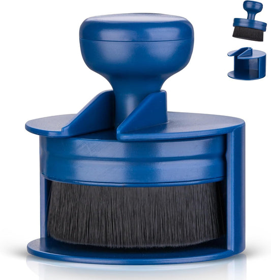 Tire Shine Applicator,Vegan Tire Shine Brush with Stand or Auto Detailing Cleaning Service (Black+Blue)