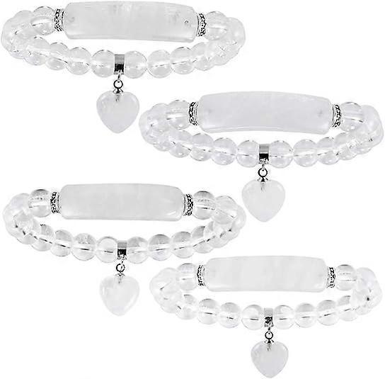 Healing Stone Bracelet 8mm Beads Chakra Crystal Energy Heart Charm Bracelet Handmade Jewelry for Women Kemu |Fashion Home Kitchen Beauty
