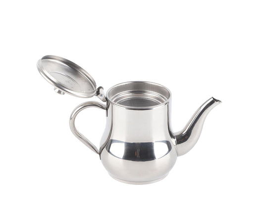 Stainless Steel Tea Pot with Filter, Rust-Proof, Durable Oil Strainer Pot for Hotels & Homes, 500ml, Natural Color Kemu |Fashion Home Kitchen Beauty