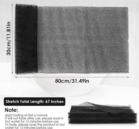 African Long Net Bath Sponge, Exfoliating Shower Body Scrubber