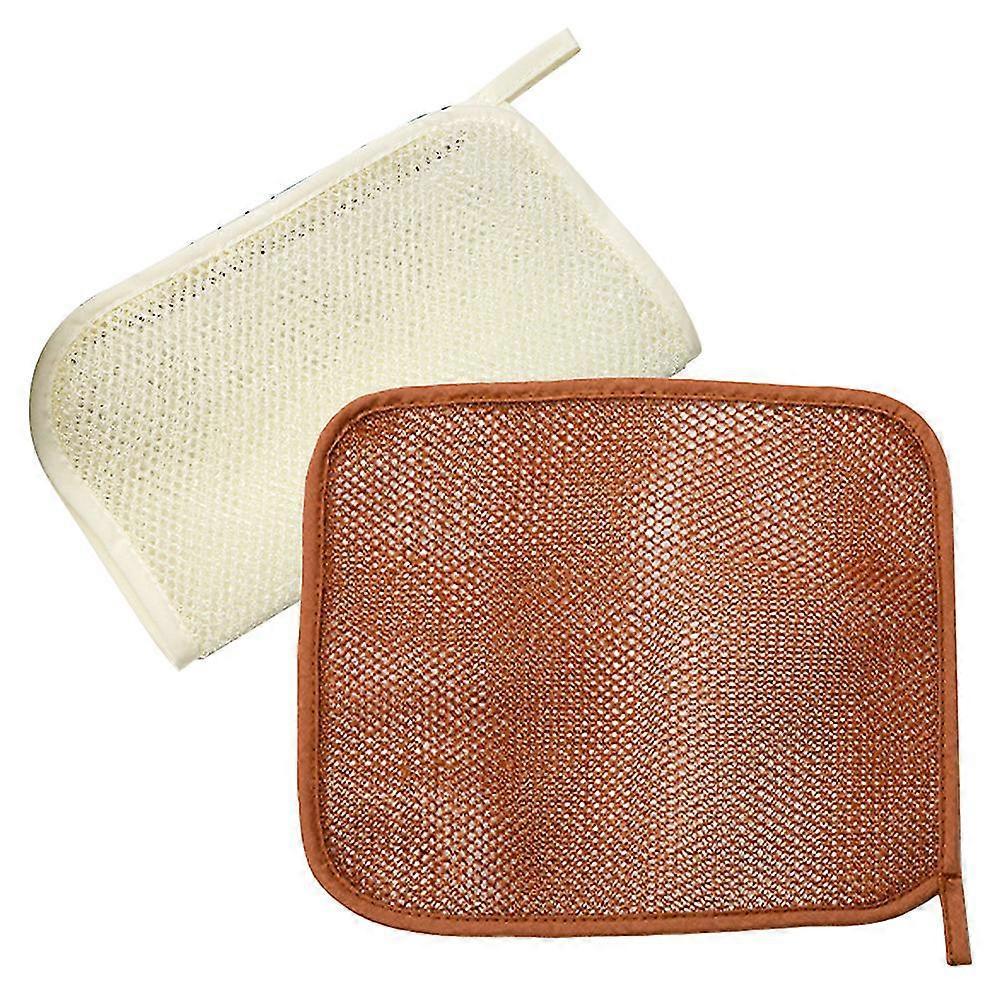 2pcs African Exfoliating Bath Net Sponge, Shower Back Scrubber Kemu |Fashion Home Kitchen Beauty