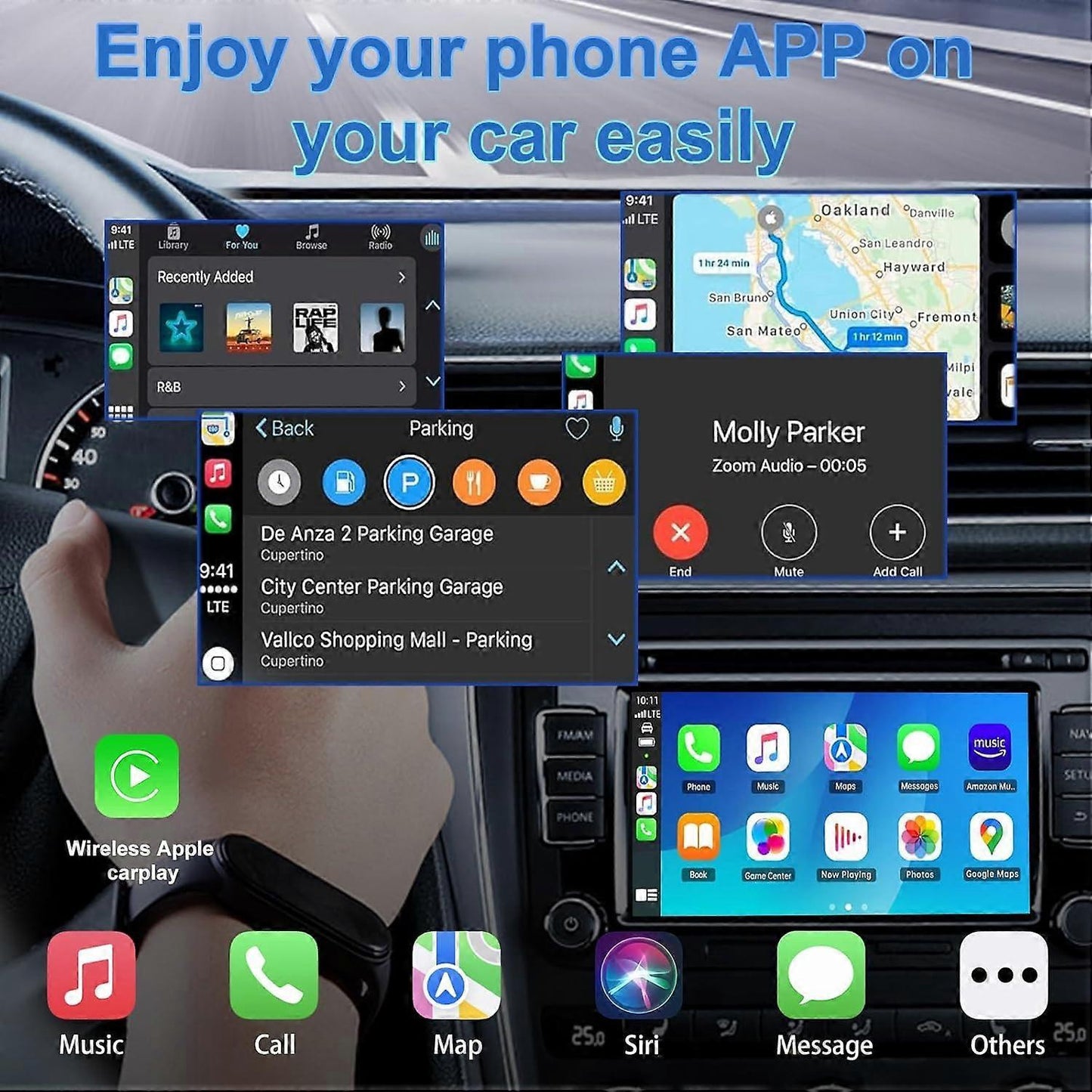 Wireless CarPlay Adapter, Convert Wired CarPlay to Wireless Plug & Play Dongle Kemu |Fashion Home Kitchen Beauty