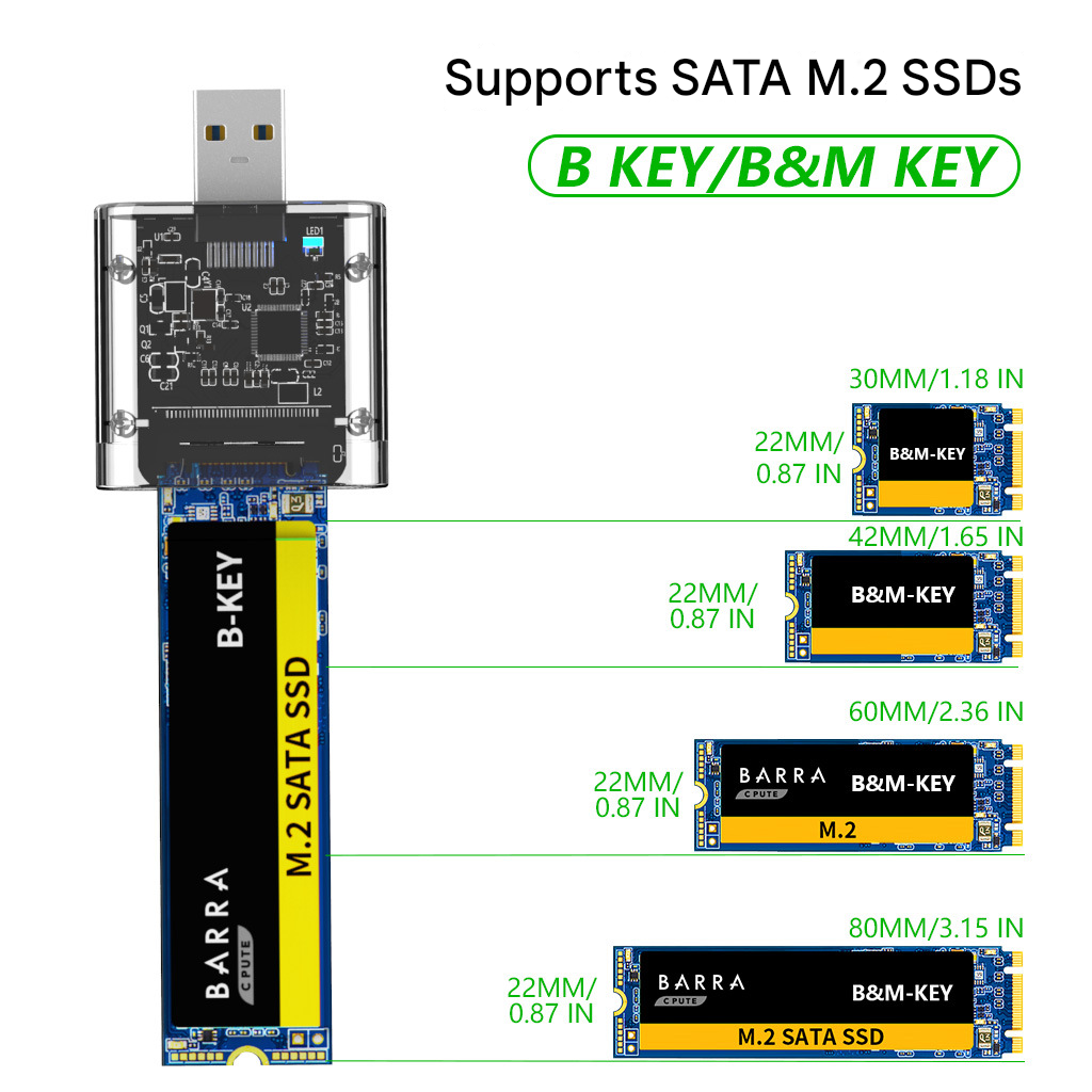 SSD Disk Box M2 To USB 3.0 SSD Adapter M2 SSD CASE SATA Chassis For Kemu |Fashion Home Kitchen Beauty