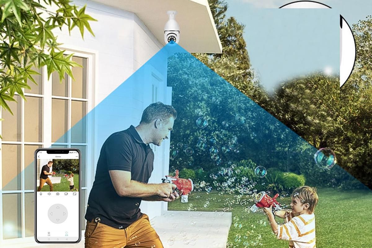Light Bulb Security Camera HD WiFi IP Security Lamp Camera Bulb Light Camera Wireless WiFi Light Security Camera Home Security Kemu |Fashion Home Kitchen Beauty