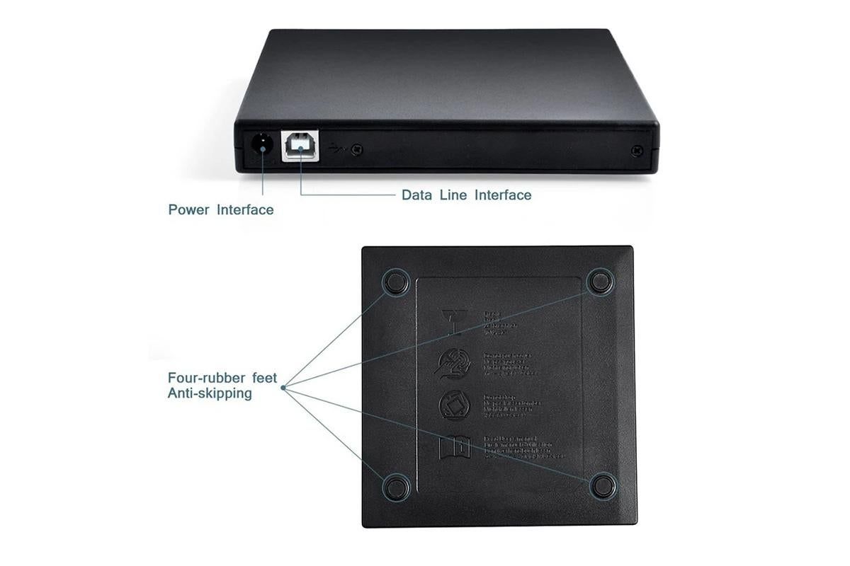 USB 2.0 Slim Protable External CD-RW Drive Writer Player for Laptop Notebook PC Desktop Computer -Black Kemu |Fashion Home Kitchen Beauty