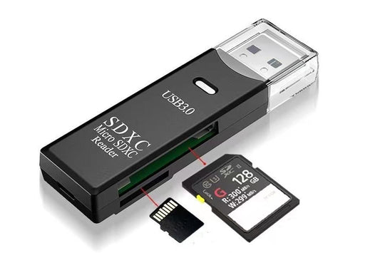 2 In 1 USB 3.0 Card Memory Reader High Speed SD SDHC SDXC Micro Writer Adapter - Black Kemu |Fashion Home Kitchen Beauty