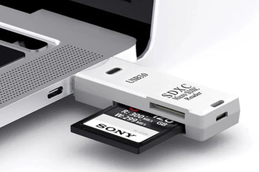 2 In 1 USB 3.0 Card Memory Reader High Speed SD SDHC SDXC Micro Writer Adapter - White Kemu |Fashion Home Kitchen Beauty