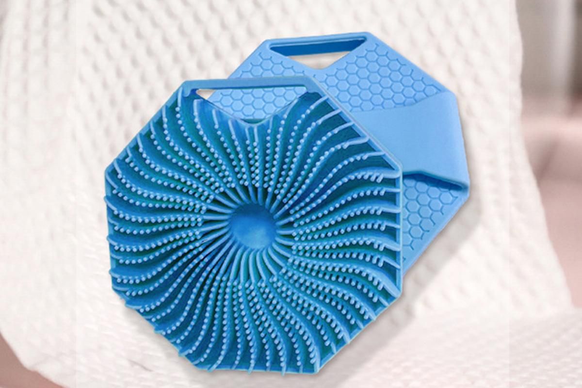 Silicone Body Cleansing Brush Shower Scrubber Gentle Exfoliating and Massage for all Kinds of Skin -Blue Kemu |Fashion Home Kitchen Beauty