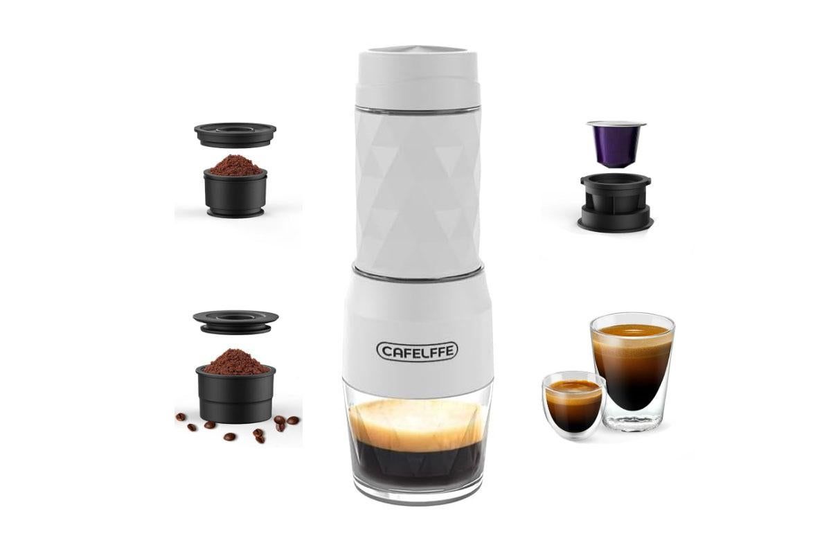 3 in 1 Portable Coffee Maker,Single Serve Manual Espresso Machine For Camping, Travel, Hiking, Fishing - Black Kemu |Fashion Home Kitchen Beauty