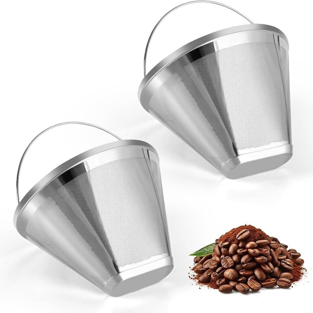 Stainless Steel Reusable Cone Shape Permanent Coffee Filter Mesh Basket 1pc Kemu |Fashion Home Kitchen Beauty