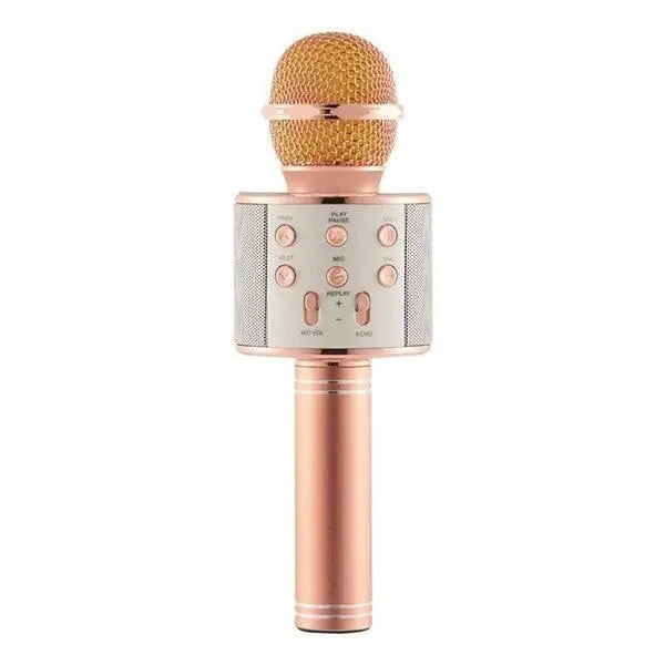Handheld Wireless Bluetooth Microphone with Speaker for IOS Android Phone Computer 1800mAh Battery Gold Kemu |Fashion Home Kitchen Beauty