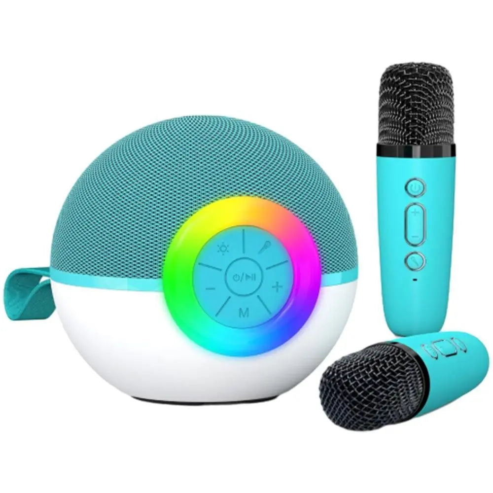 Portable Karaoke Microphone Machine Mini Bluetooth Speaker with 2 Wireless Mics Purple Kemu |Fashion Home Kitchen Beauty