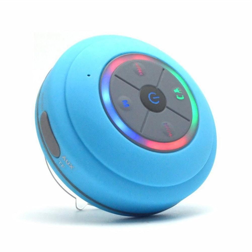 LED Bluetooth Portable Speaker with Suction Cup for Shower and Travel Black Kemu |Fashion Home Kitchen Beauty