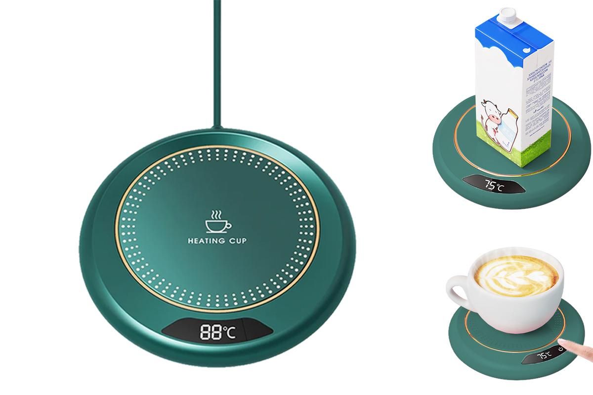 Electric Coffee Mug Warmer Milk Food Hot Plate Cup Warmer for Home Office Green Kemu |Fashion Home Kitchen Beauty