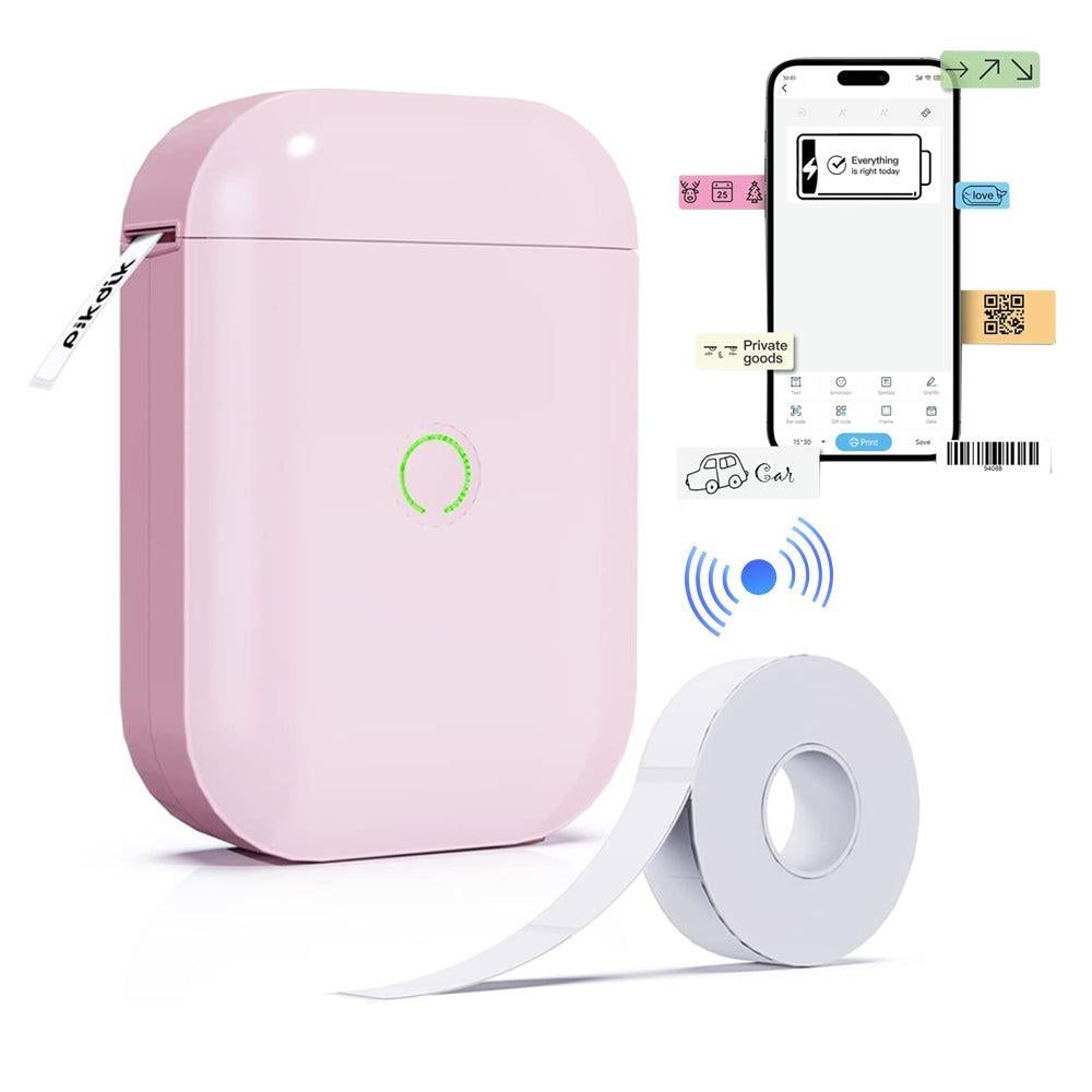 Portale Label Printer Wireless Bluetooth Label Maker Machine with Label Paper White