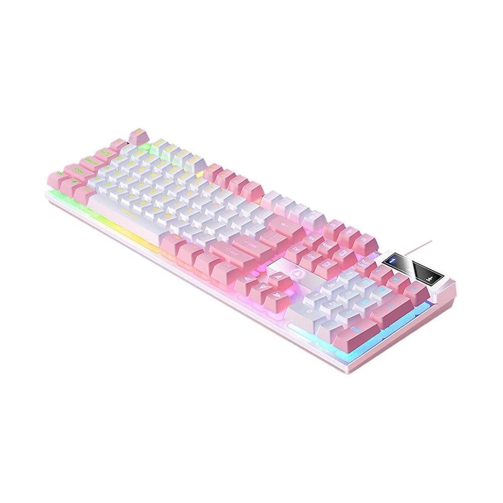 104 Keys Gaming Keyboard Wired Backlit Keyboard Blue Kemu |Fashion Home Kitchen Beauty