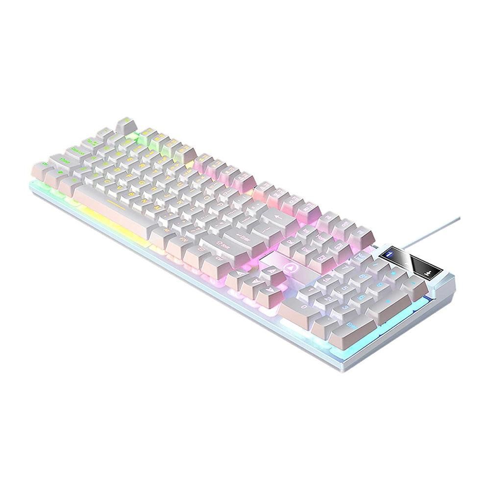 104 Keys Gaming Keyboard Wired Backlit Keyboard Pink Kemu |Fashion Home Kitchen Beauty