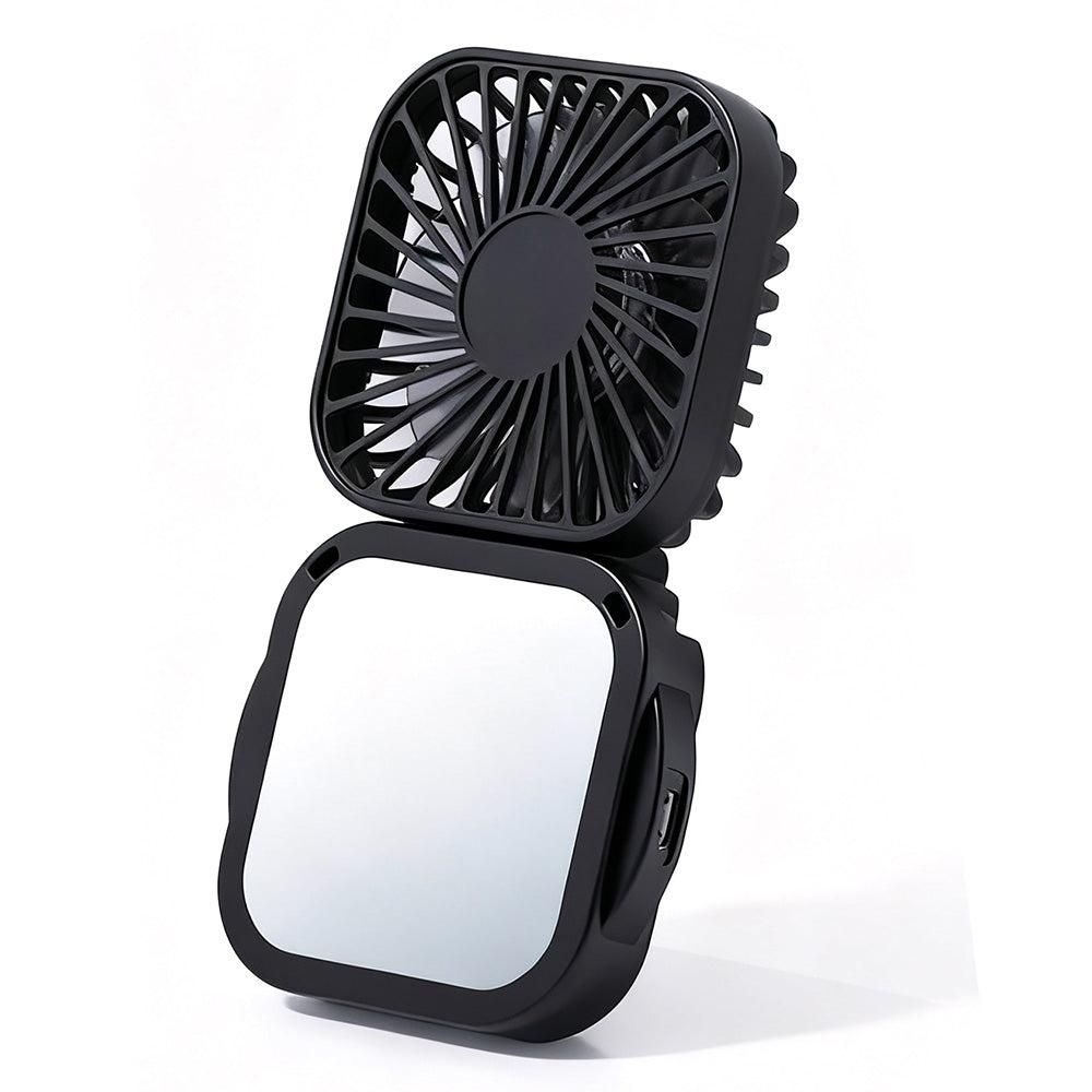 Mini Foldable Neck Hanging Fan Portable USB Rechargeable Personal Cooler White Kemu |Fashion Home Kitchen Beauty